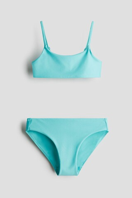 H&M ОДНОТОННЫЙ КУПАЛЬНИК, БИРЮЗОВЫЙ