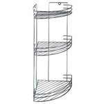 Полка 3-х ярусная угловая 200*270*500мм, "блестящий цинк"