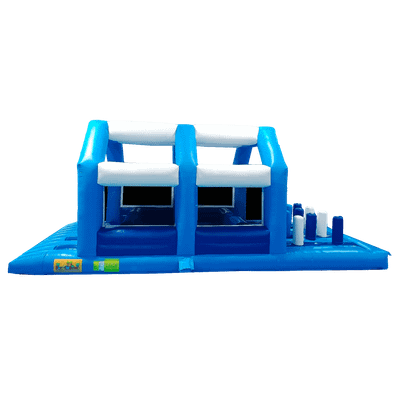 Коммерческая надувная полоса препятствий «Конструктор» 50*4,5*4 м