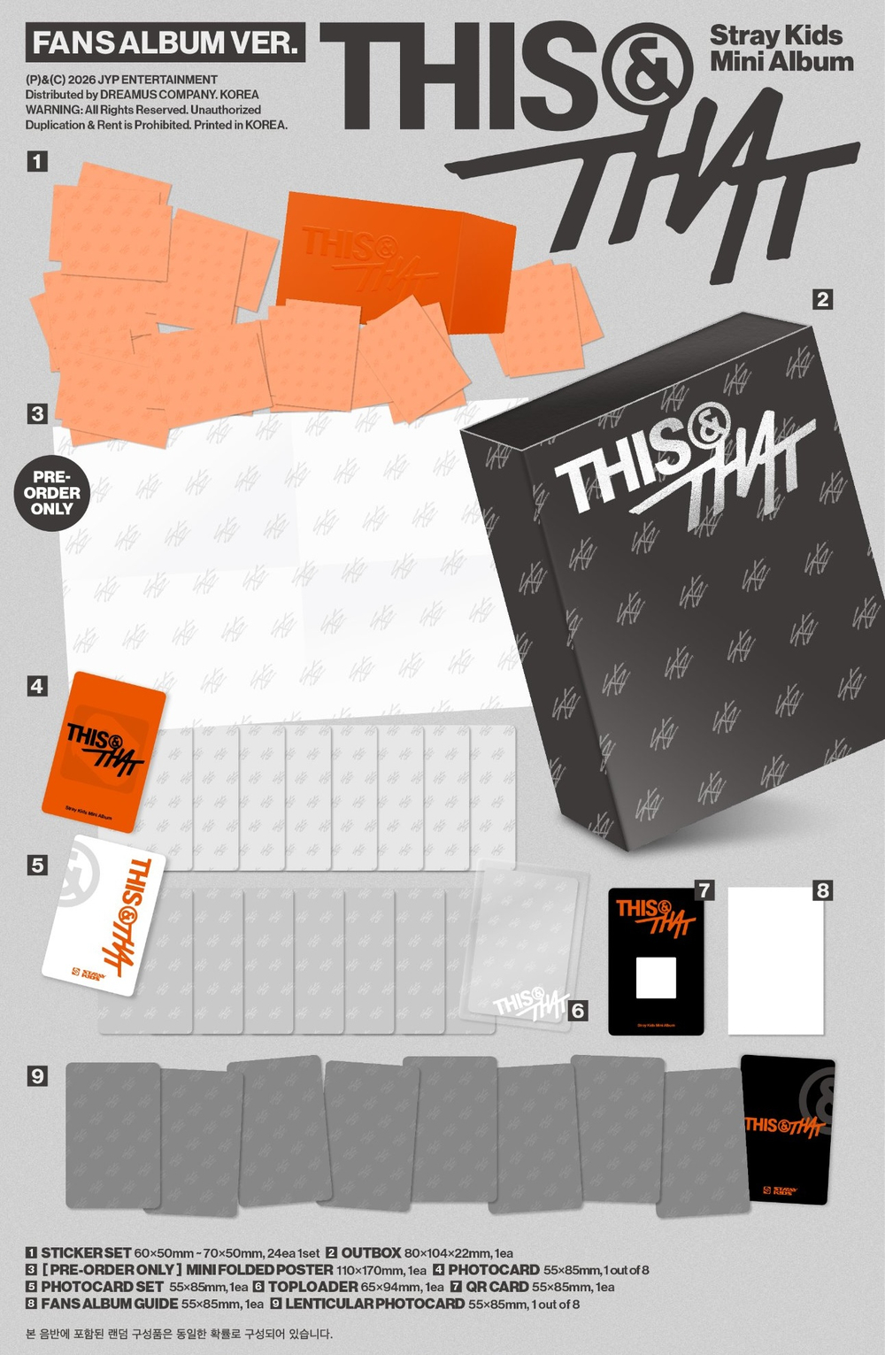 Альбом Stray Kids - THIS & THAT (FANS ALBUM Ver.) - с подарками за предзаказ