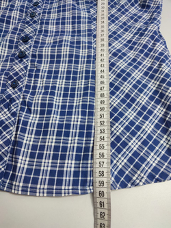Рубашка в сине-белую клетку 48 размер