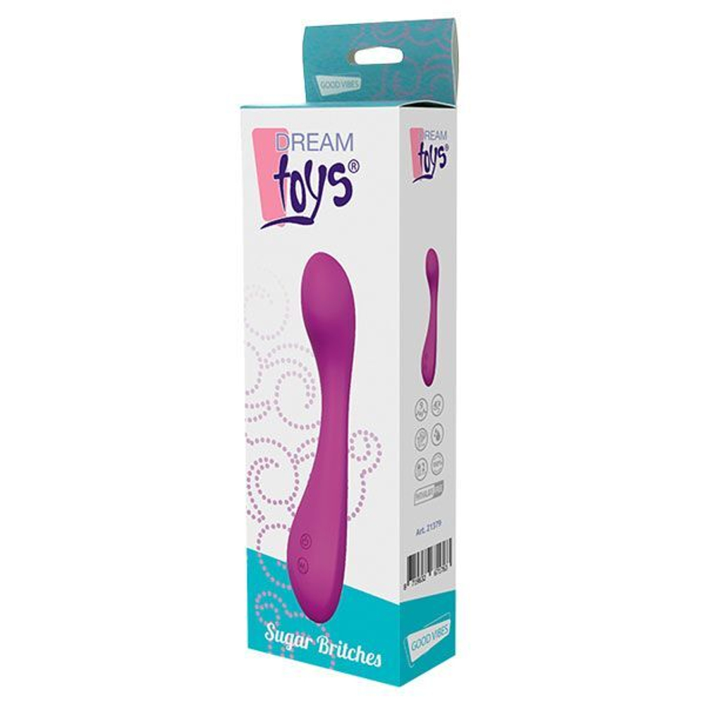 Фиолетовый гладкий перезаряжаемый вибратор SUGAR BRITCHES - 15,5 см. (Цвет: фиолетовый)