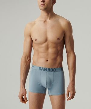 Трусы мужские боксеры (3шт), Atlantic 3MH-215, бамбук, темно-синий + голубой + графитовый