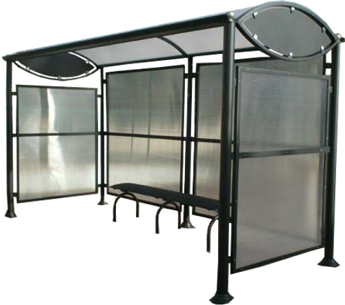 Остановочный павильон А-86 каленое стекло