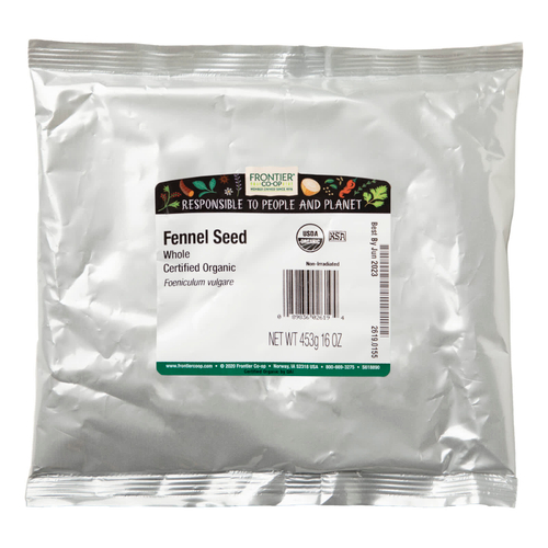 Frontier Co-op, Органические цельные семена фенхеля, 453 г (16 унций)