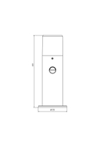 Уличный светильник напольный с датчиком движения 1х60Вт Е27, алюминий/пластик, серый