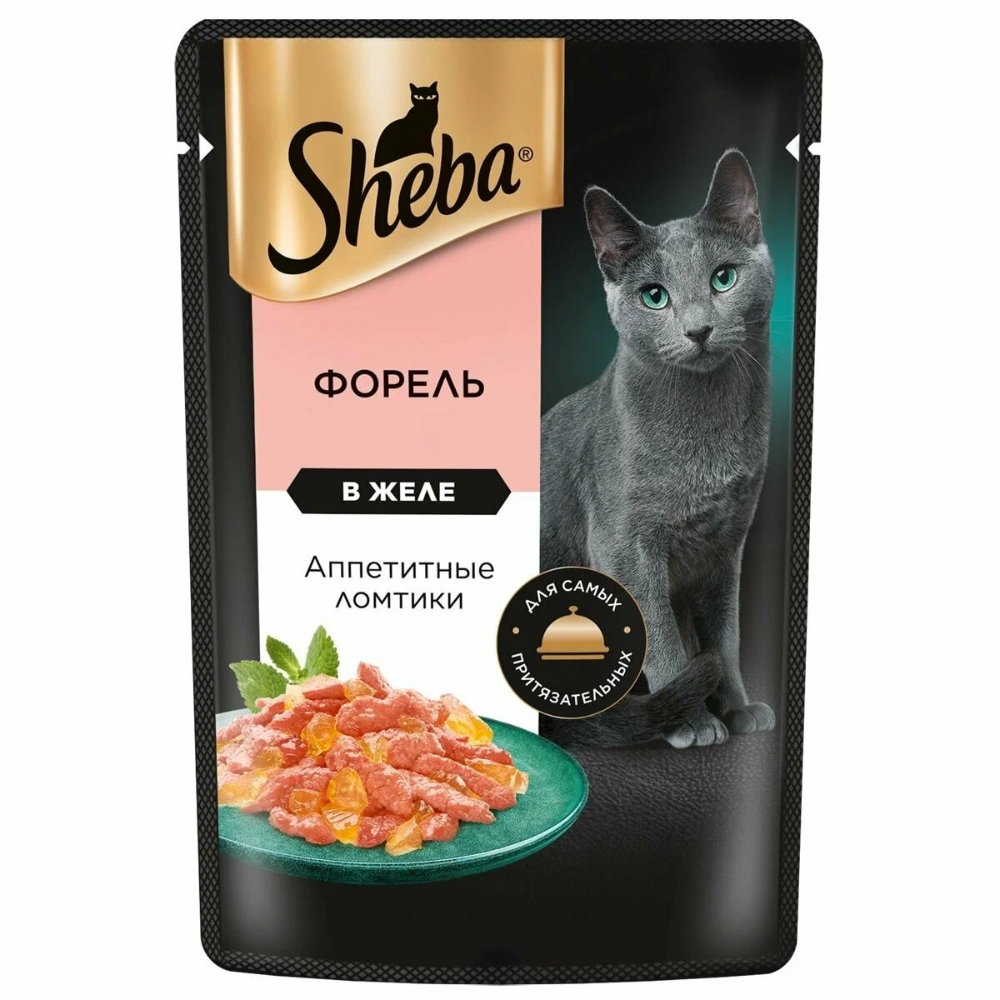 Влажный корм Sheba для кошек форель в желе 75 гр