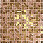 Мозаика стеклянная Mirror gold/Зеркальное золото (15х15) 300х300х4 мм (шт)