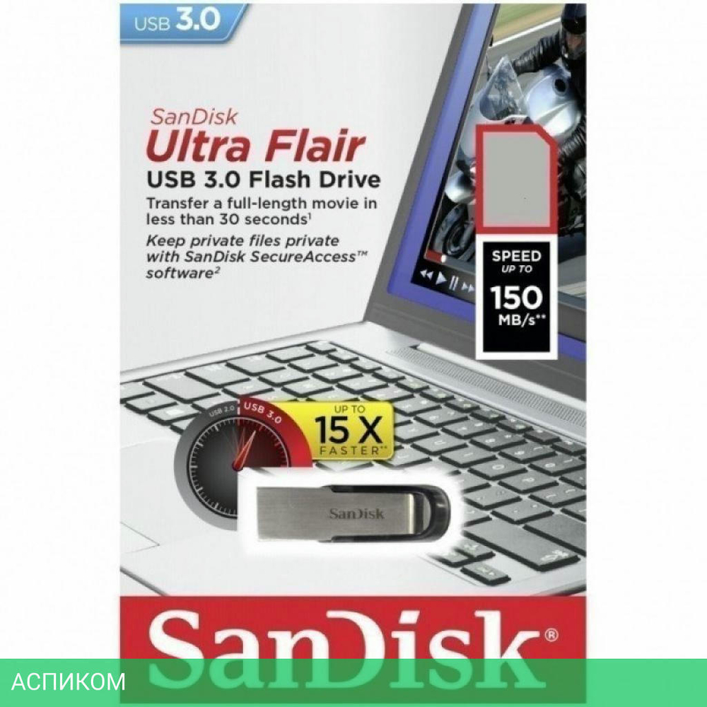 USB Flash-накопитель SanDisk Ultra Flair 3.0 256GB (SDCZ73-256G-G46)