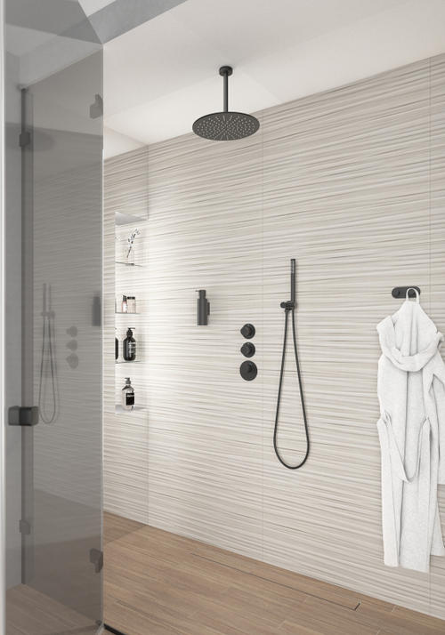 Душевая система встроенная с термостатом Timo Saona SX-2399/03SM черный