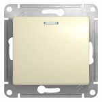 Schneider Electric Glossa Бежевый Выключатель 1-клавишный с подсветкой, схема 1а, механизм IP20 скрытая установка GSL000213