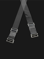 Лямки для бюстгальтера, силиконовые, фурнитура металл, 1.5 см, 37 см, пара, прозрачные, 916560