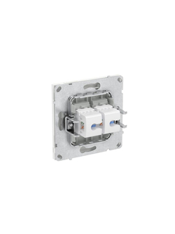 Розетка компьютерная 2-м KANT RJ45 кат.5E без шторки бел. магнолия DKC 7000664