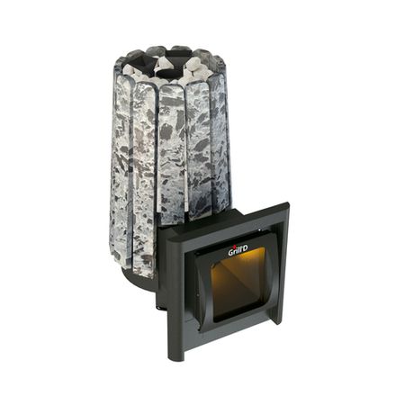 Дровяная банная печь Grill'D Cometa Vega 180 Long Window Max Stone (Серпентинит)