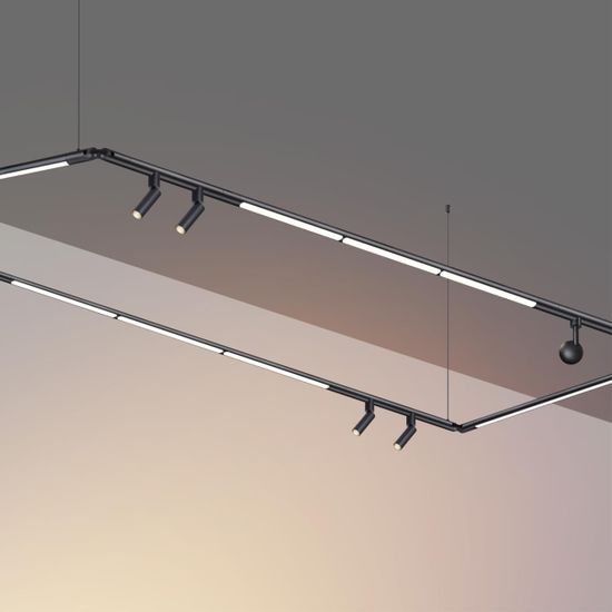 359364 KONST NT24 030 черный Светильник диммир. со сменой цв. температ. (управл. - пульт ДУ или прилож. Smart Life) IP20 LED 24W 48V 3000-6000К GLAT