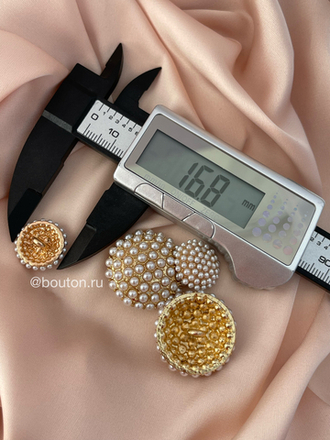 Пуговицы золото мелкий жемчуг