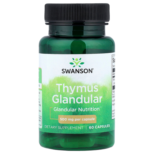 Swanson, Вилочковая железа, 500 мг, 60 капсул