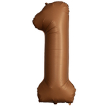 Шар фольгированный Цифра 1 101 см (Коричневый)