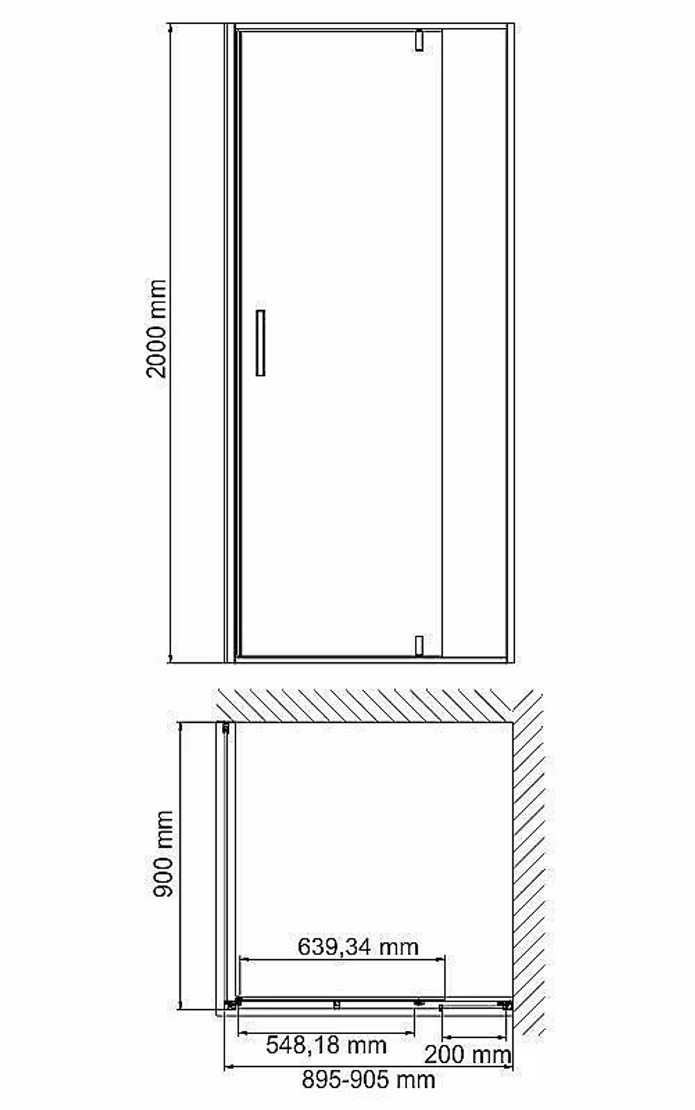Душевой уголок WasserKRAFT Elbe 74P03 90x90