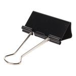 Зажимы для бумаг 51мм, 12 шт, черные, картонная коробка