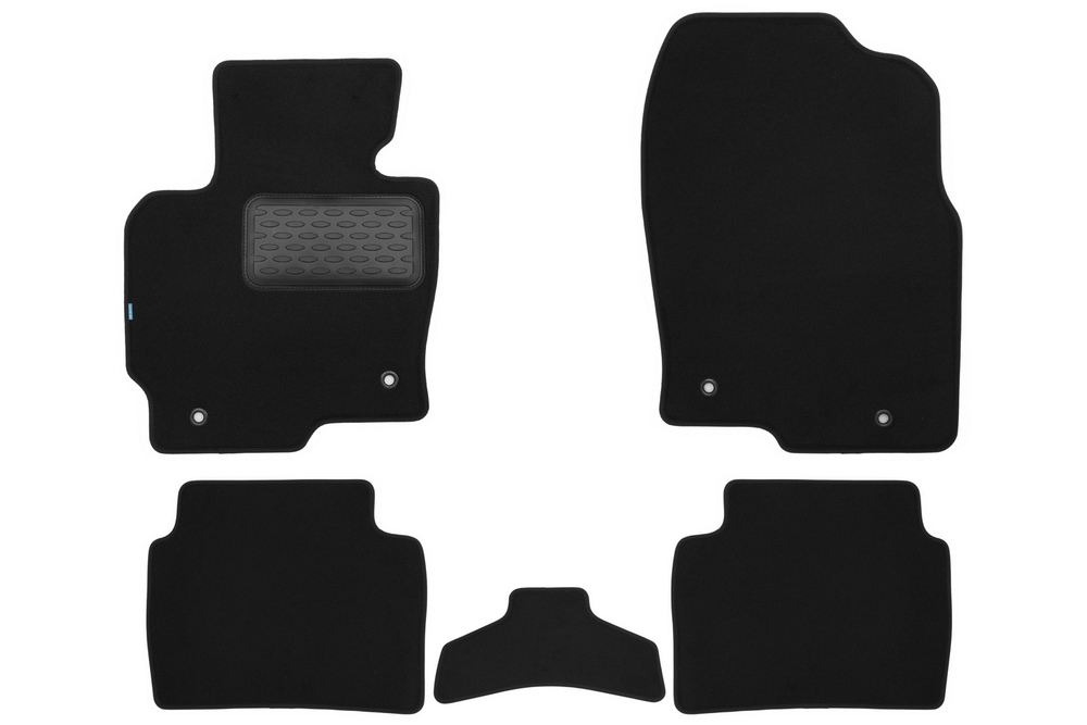 Коврики в салон для MAZDA CX5 АКПП 2011-2015, 2015-2017, внедорожник , 5 шт. (текстиль) KVR03332222110KH