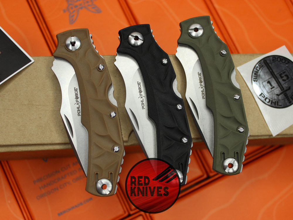 Нож Pohl Force Bravo One Plain Edge - рукоять олива (зеленый)