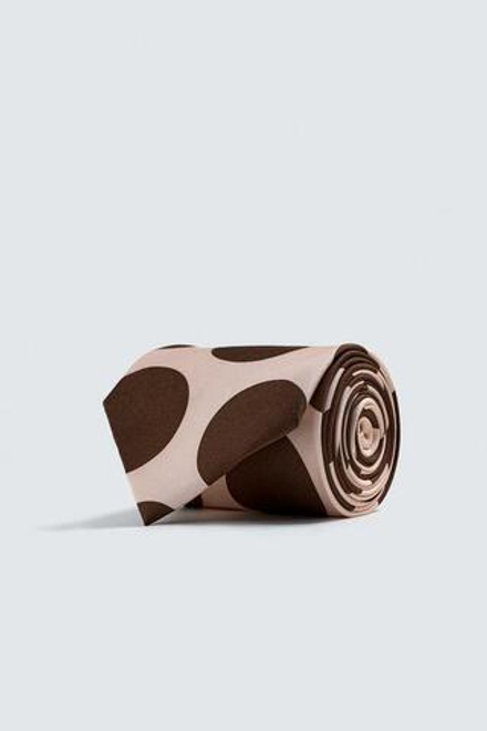 ZARA HARRY LAMBERT X DISNEY ГАЛСТУК В ГОРОШЕК, ПАСТЕЛЬНО-РОЗОВЫЙ