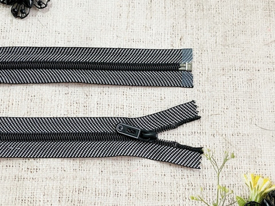 Молния спираль, Т5, L 77 см, чёрный с белым