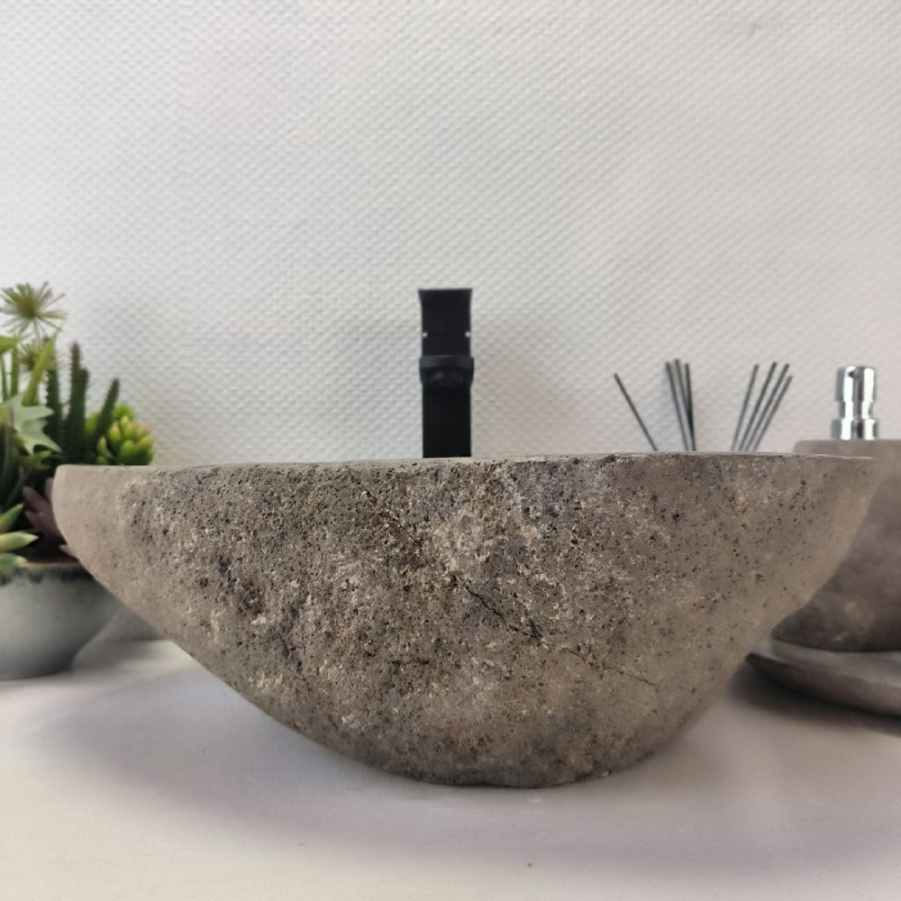 Раковина из речного камня RS-63591 (45*40*15) 0122