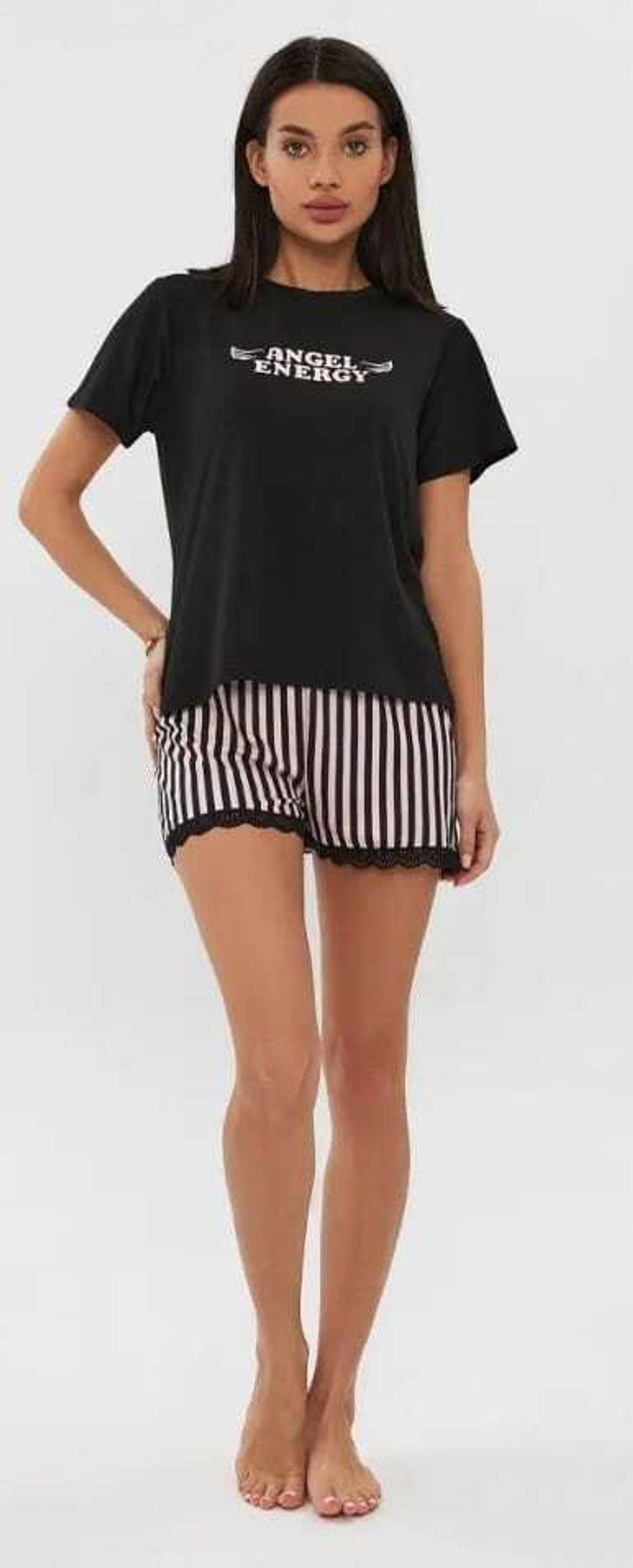 [m]Пижама жен. б/в шорты+футболка 10031