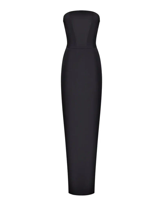 Платье макси корсетное из атласа со шнуровкой