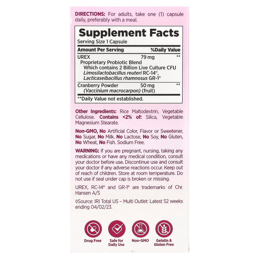 Nature's Bounty, Healthy PH Balance + Cranberry`` 30 капсул