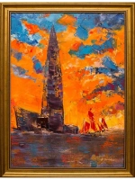 Картина маслом Алые паруса Огарева