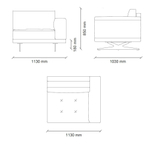 Одноместный модуль левый ENZA HOME BOLD EH71203