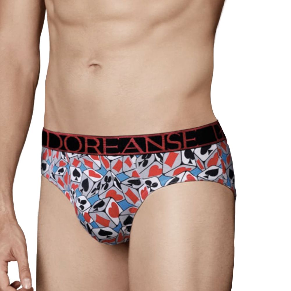 Мужские трусы брифы голубые с принтом Doreanse 1027