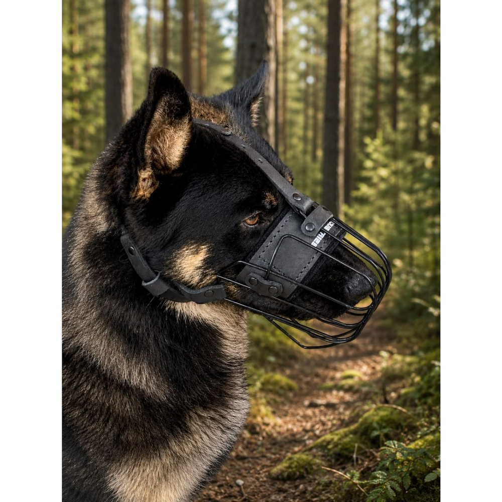 Намордник металлический обливной инавационный усиленный 3D K9 INDUSTRIES