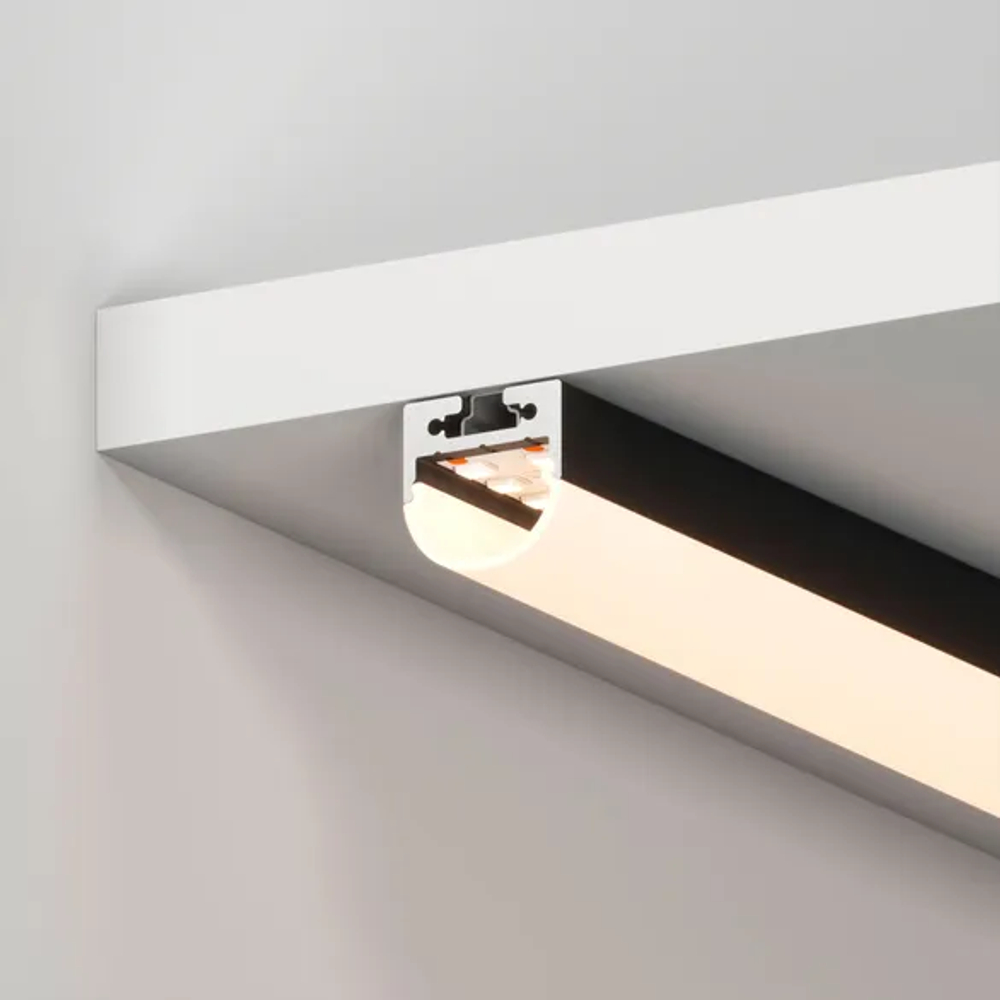 Профиль с экраном SL-LINE-2011M-2500 BLACK+OPAL ROUND (Arlight, Алюминий) 027992