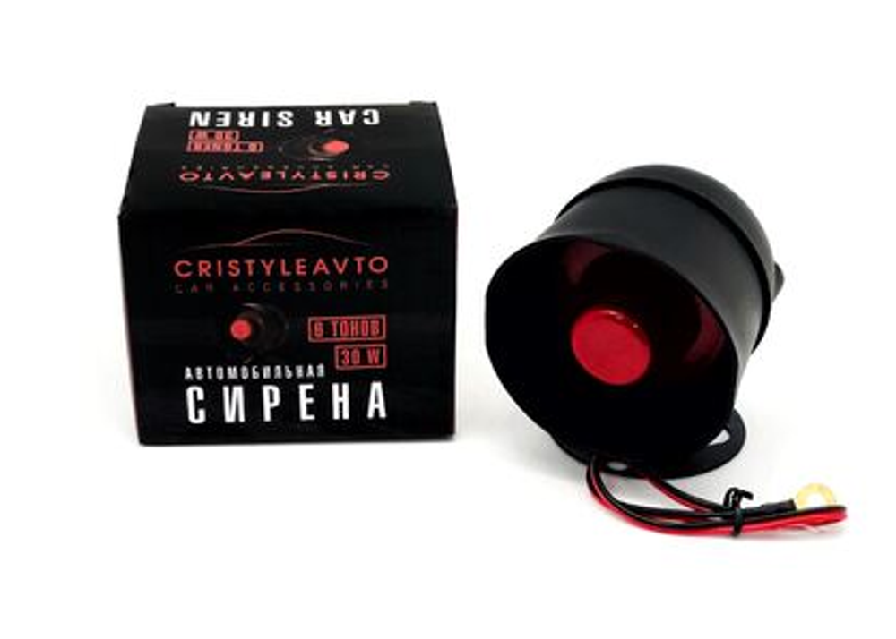 Колокол на сигнализацию (Сирена) 6ти тональная 30W CRISTYLEAVTO 46564