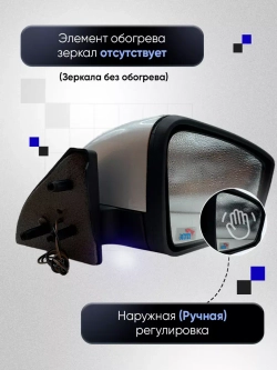 Зеркала ваз 2108-2109 2113-2115 Наружная регулировка