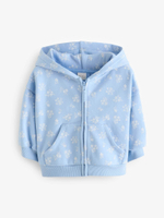 Толстовка с капюшоном на молнии для девочки Next E53-966, Голубой