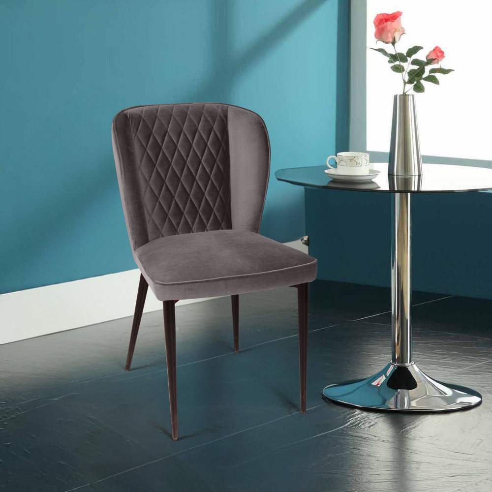 Стул Next, бархат антрацит 14