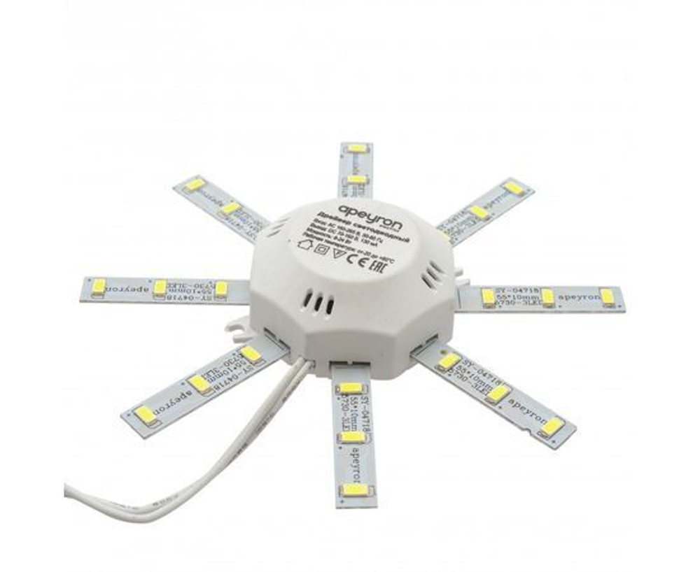 Комплект светодиодных линеек "Звездочка" 8Вт, 6400К, IP30, d140мм