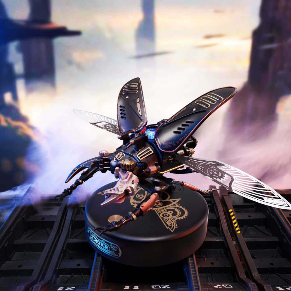 Штурмовой жук (Stag Beetle) от ROKR - конструктор, сборная механическая модель, 3D пазл, 3d головоломка