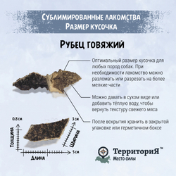 Лакомство ТерриториЯ Амур для собак, рубец говяжий, сублимированное - 35 гр