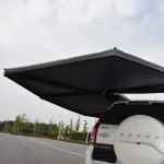 Маркиза автомобильная веерная, безопорная 2,3х2 м (левая), увеличенная, серая РИФ