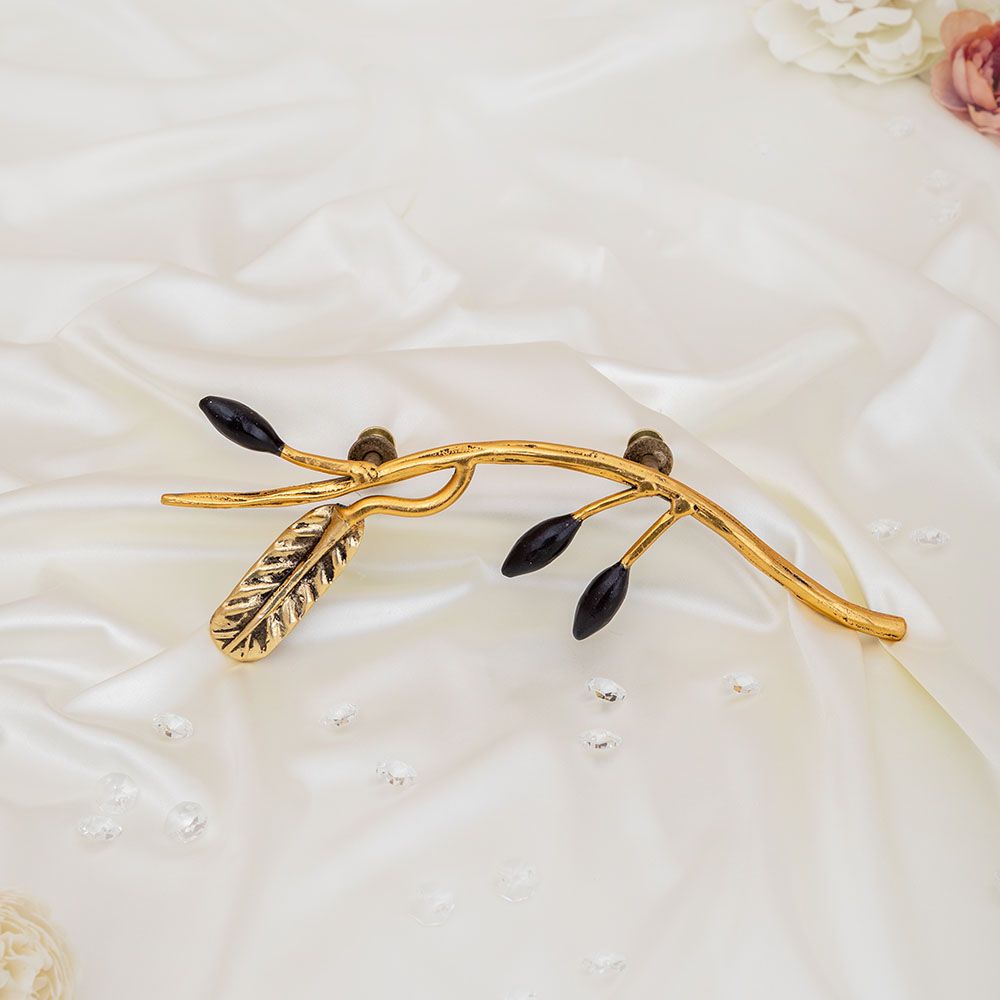 Ручка мебельная скоба Oliva Branch (Олива Бранч) левая Амбер