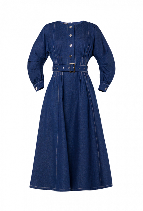 Платье джинсовое приталенного силуэта 14-03-22 SS