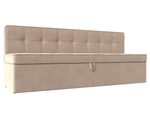 Диван кухонный прямой Техас, Бежевый, Велюр, 113095