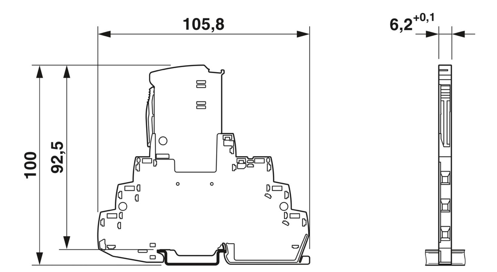 1027584 - TTC-6P-T3-24DC-UT-I - Устройство защиты от перенапряжений, тип 3