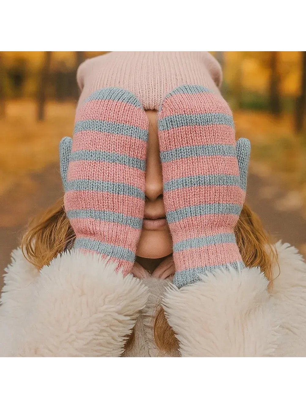 Детские варежки для мальчика и девочки